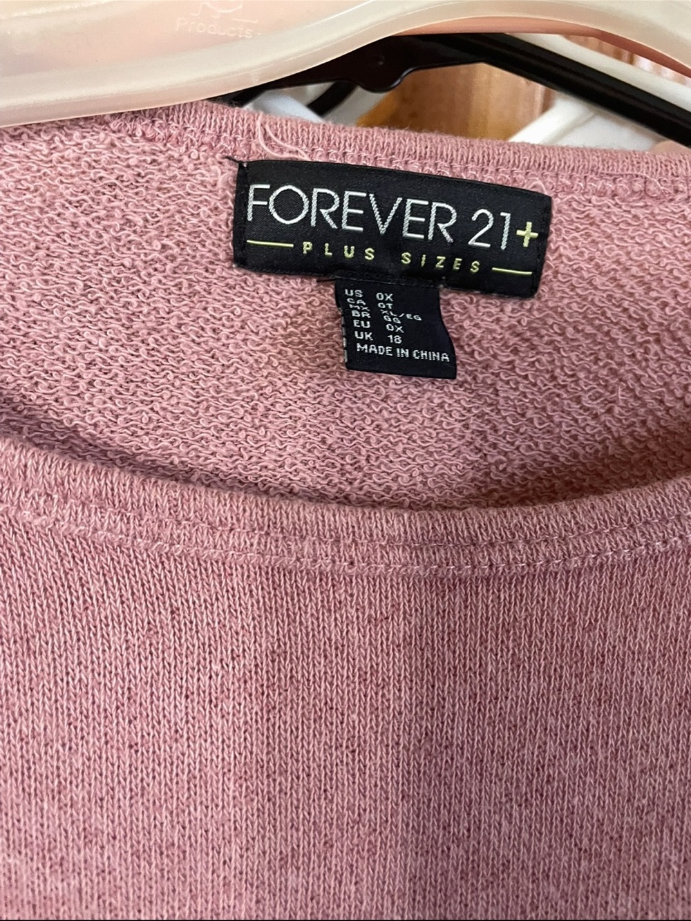 Forever 21 Plus Dusty Pink Crewneck Sweater